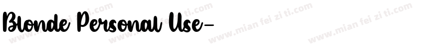 Blonde Personal Use字体转换